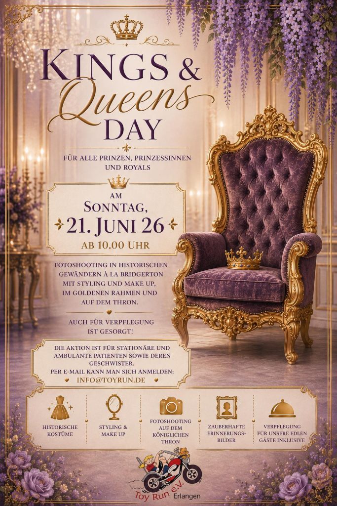Plakat mit Details zum Kings and Queens Day